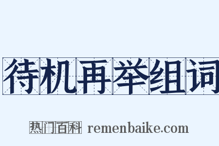 待机再举组词是什么意思的图片